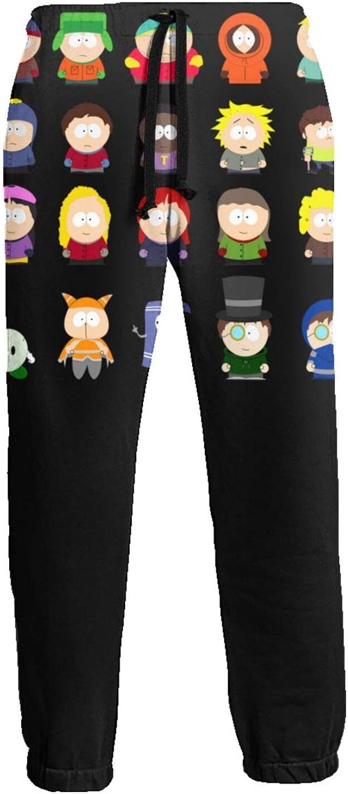 DNYNQZOUAG South Park Characters Comfortable Men's Sweatpants White