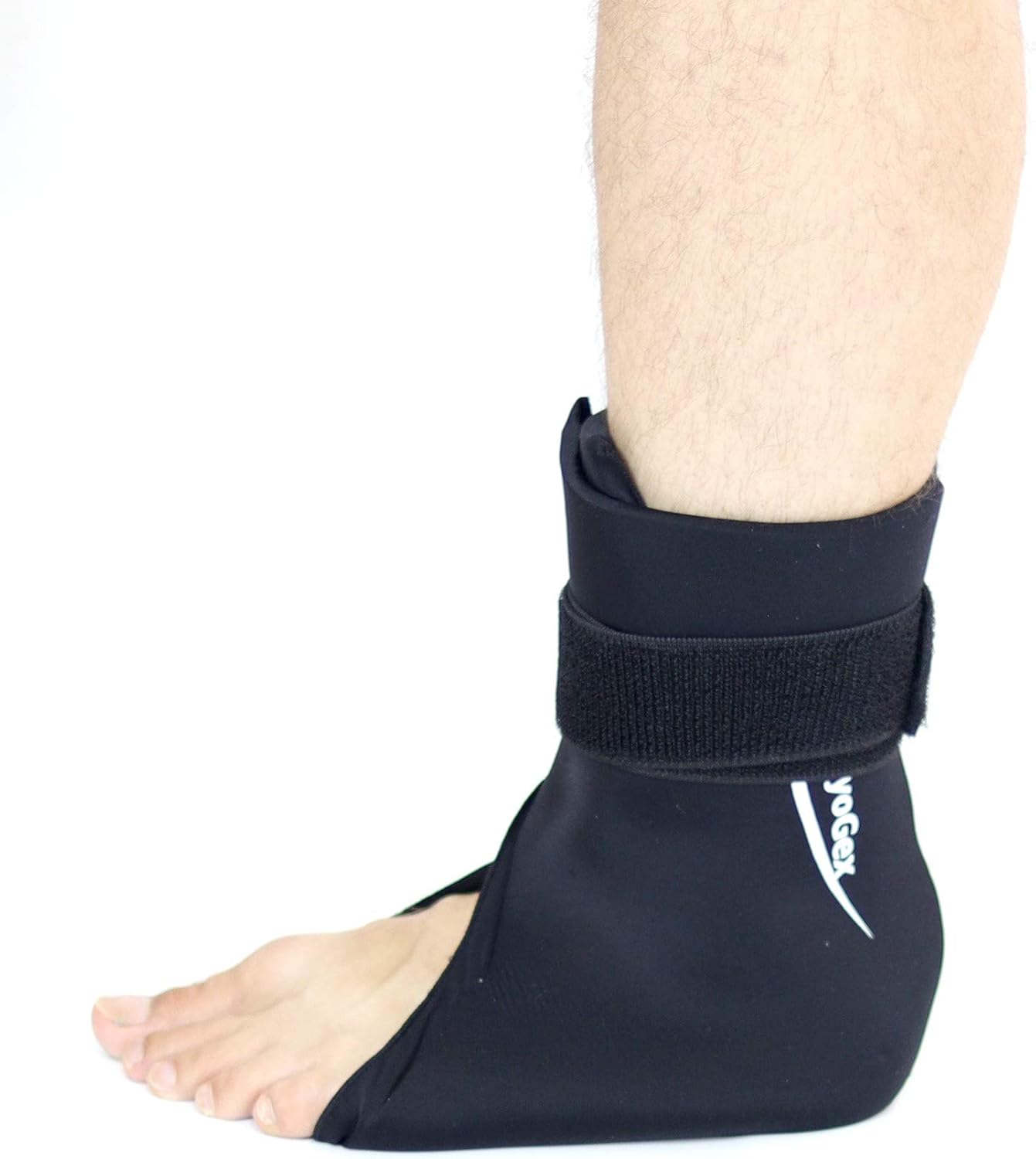 Elastic Ankle Ice Pack Wrap - Unleakable - Very Soft (Can't Freeze), Black, Medium - Image 3