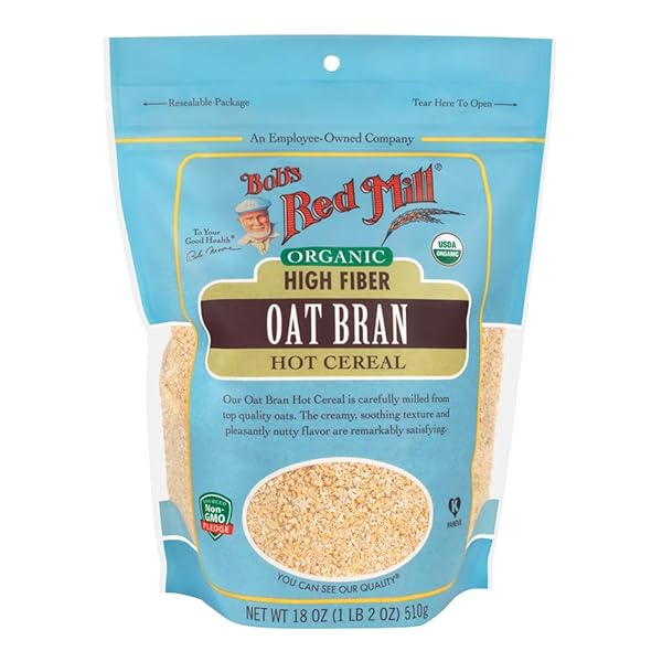 BOB’S RED MILL OAT BRAN HOT CEREAL, ORGANIC, HIGH FIBER 18 OZ.