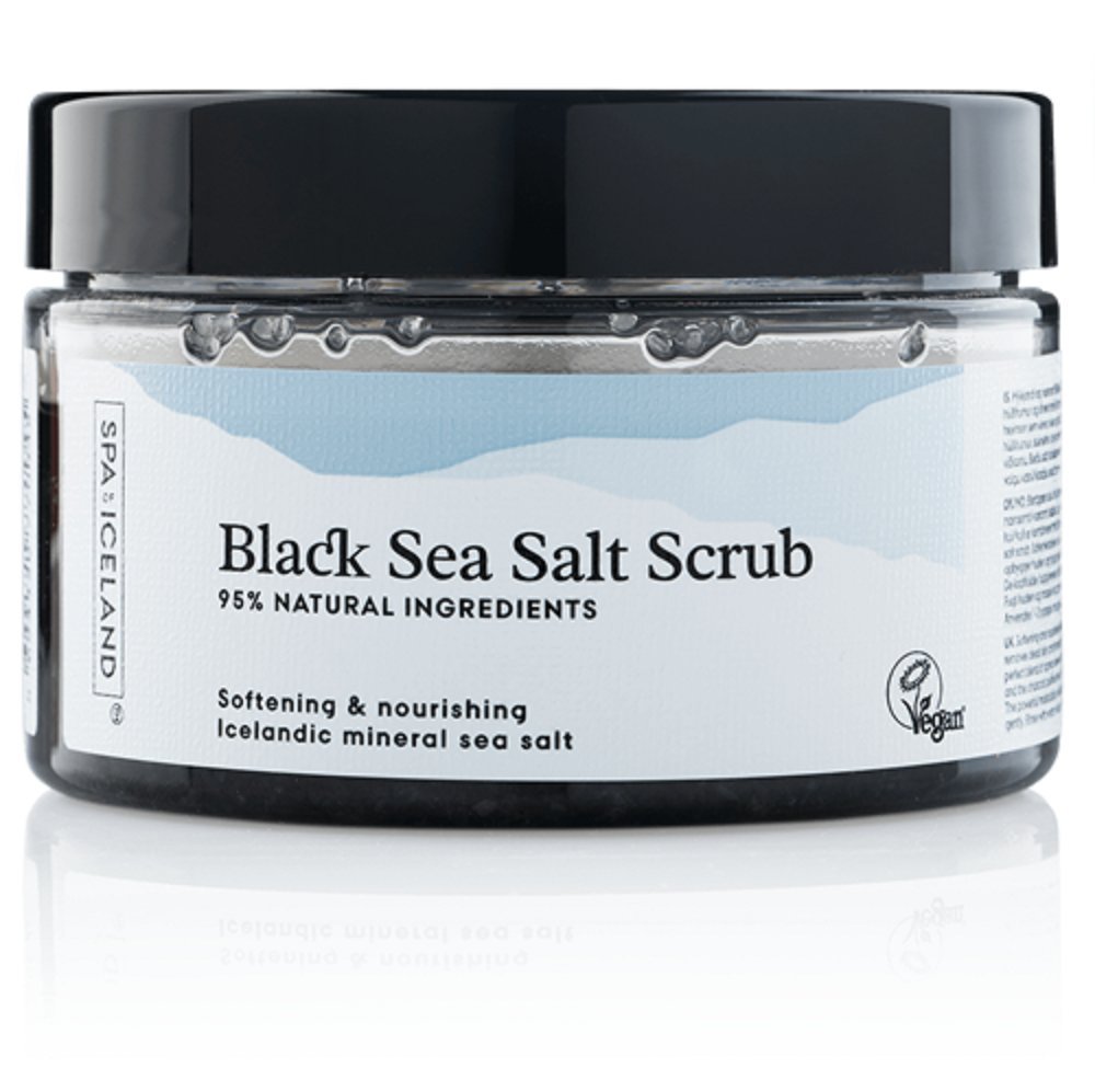 Spa of Iceland Salt Scrub Black 200ml - With Sea Salt And Charcoal For Healthy and Pure Skin