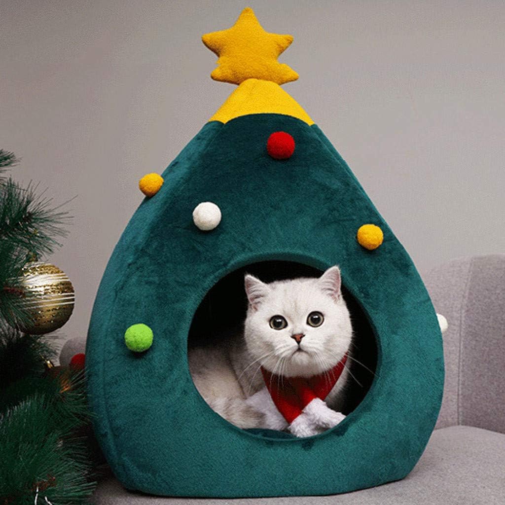 Christmas Tree Cat Bed, FunDiscount 2020 New Christmas Cozy