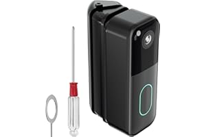 PEFECON Blink Doorbell Mount, 30–55 Degrees Angle Mount for All-New Blink Video Doorbell, Adjustable Door Bell Kits, Left/Right Universal Installation, Corner Holder with Wide Viewing Angle (Black)