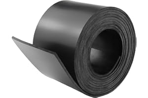 Vefhby Neoprene Rubber Strips, 3" Wide x 1/16" Thick x 10' Long Solid Rubber Sheets, Rolls & Strips for DIY Gaskets, Crafts, 