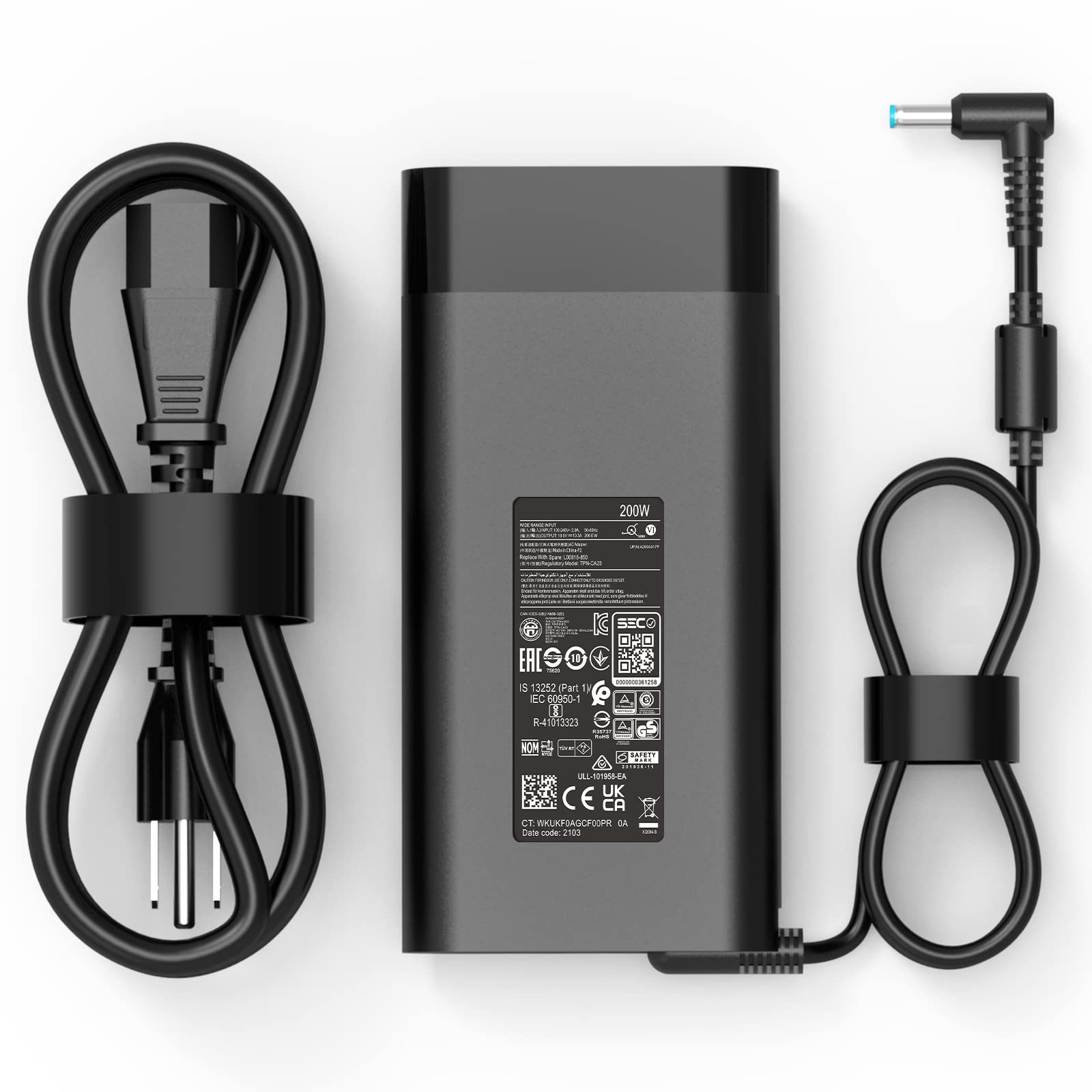 Photo 1 of 200W Laptop Charger for HP Victus 15 16 Omen 15 17 Pavilion 15 17 ZBook Fury 15 16 17 G11 G10 G9 G8 G7 G6 G5 G3 TPN-DA10 L00818-850 Power Supply Cord