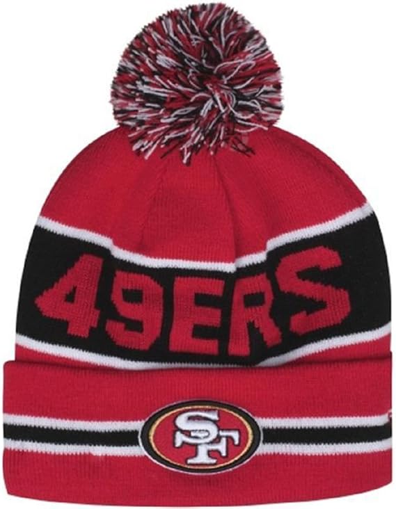 Amazon San Francisco 49ers 赤いロゴサンフランシスコフォーティナイナーズニット帽 赤 ニット 通販