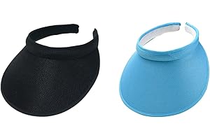 jecvxor Cloth Covered Slip-On Visor for Women, Adjustable Cap Sports Sun Visors for Men