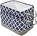 Sorbus Storage Basket Bin Set, Collapsible Rectangular Fabric Storage Organizer Basket with Drawstring Closure & Carry Handles for Laundry, Toys, Clothes, and more, 2-Pack (Blue Pattern)