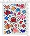 Jazzstick 200 Glitter Cute Fish, Octopus, Crab Decorative Sticker 10 Sheets (VST09A04)