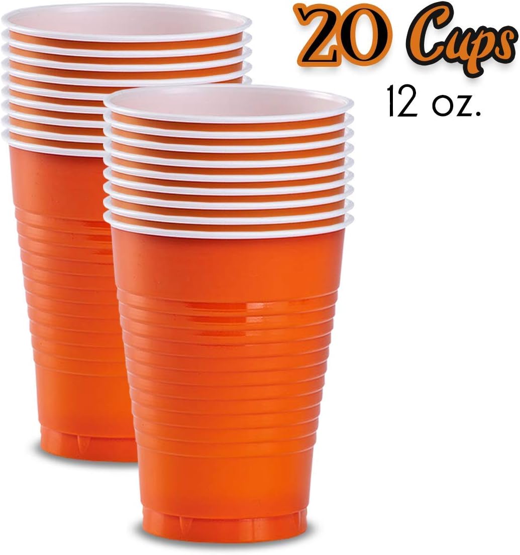 Halloween Party Supplies, 20 Serving - Pumpkin Shaped Plates, Ghost Shaped Napkins, Orange Cups - Disposable Halloween Decorations and Tableware for Parties: Health & Personal Care