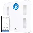 Greater Goods WiFi Bathroom Scale, Measures Weight, BMI, Body Fat, Muscle Mass, and Water Percentage, Upto 8 Users, 400 Ibs, White