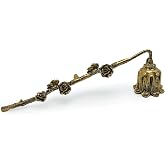 AIM &amp; GGKK Candle Snuffer, Candle Snuffer Extinguisher with Long Handle,Retro Style Wick Flame Snuffer for Putting Out Candle Flame Safely,Floral Candle Snuffers Accessory for Candle Lovers