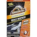 Armor All 18239 Ultra Shine Wax Wipes-12 XL Wipes