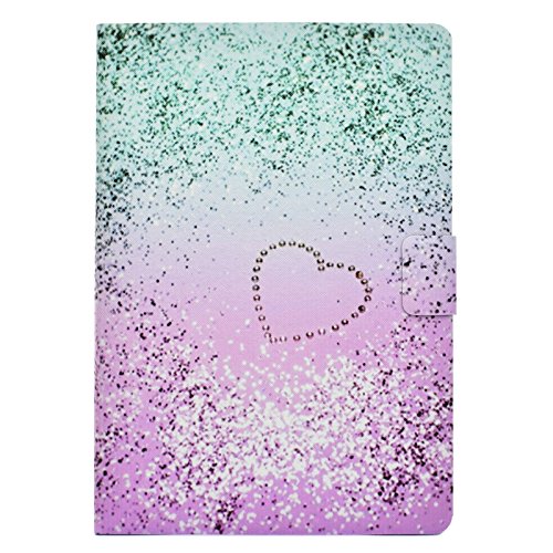 Pro 10.5 Inch Case - LittleMax(TM) [Cards Holder] Ultra Slim Lightweight Thin PU Leather Stand Flip Case Cover with Auto Sleep/Wake for Apple iPad Pro 10.5-#1 Rainbow Heart
