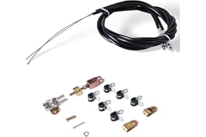 Aumtoni 330-9371 Emergency Parking Brake Cable Kit, Compatible with Wilwood Disc or Drum Brakes, 108" Rear Disc Drum Parking Brake Assemblies