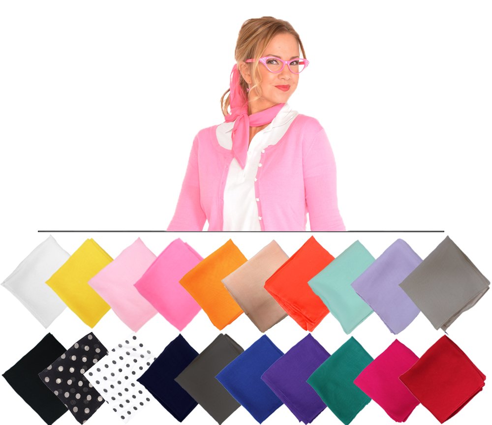 1950s Chiffon Scarf, Vintage Ascot, Retro Hair Tie for Women and Children 1950s Chiffon Scarf, Vintage Ascot, Retro Hair Tie for Women and Children