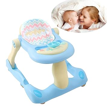 WDXIN Baby Lauflernwagen Multifunktional Verteidigung Rollover Baby Mädchen Kleines Kind Trolley Kann sitzen Faltbar 6-18 Mon