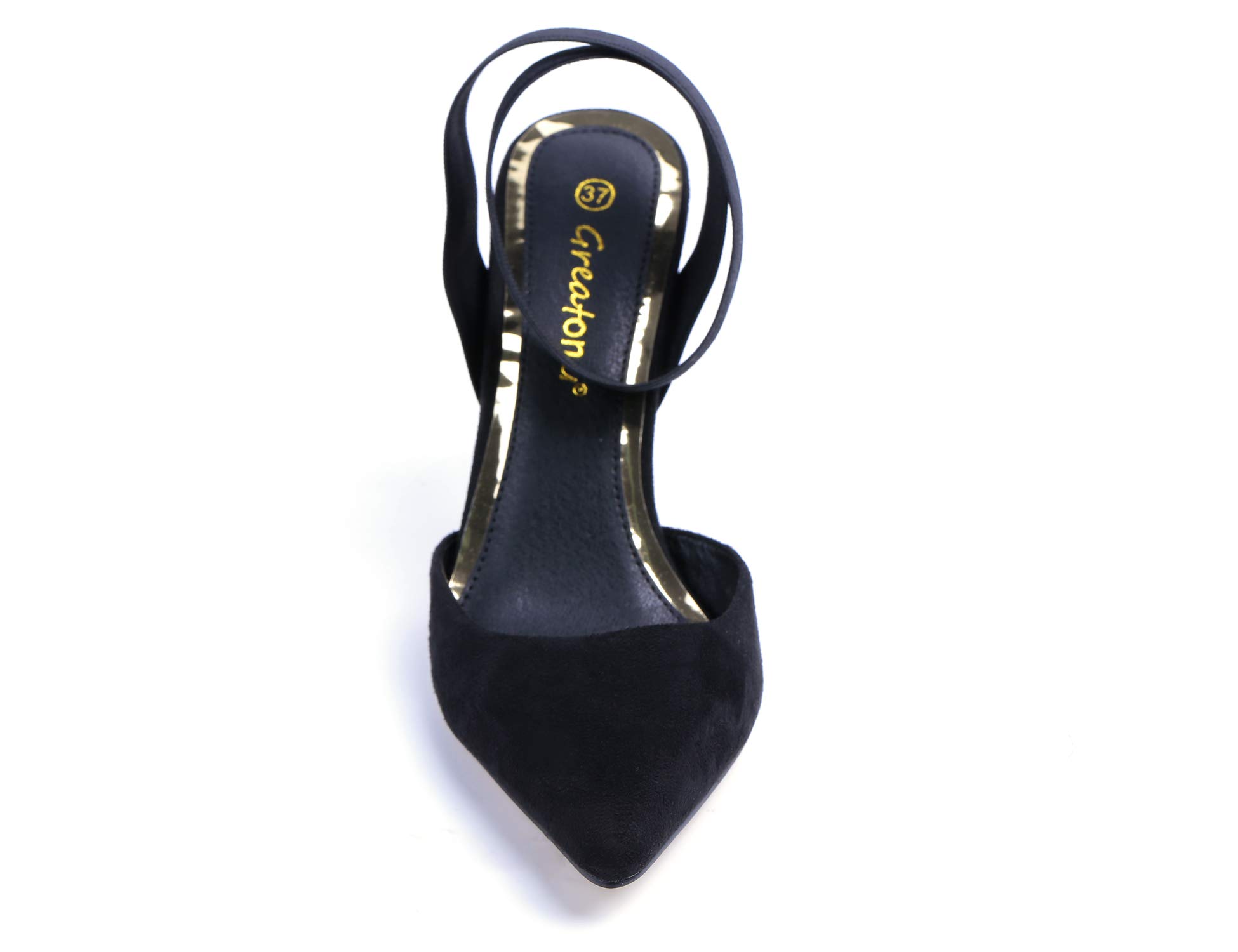 Greatonu Women High Heel Ankle Strap Closed Toe Sandals - Image 4