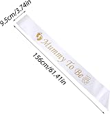 IRYNA Mummy Daddy To Be Sash Set Baby Shower Gender Reveal Party Decorations view 2