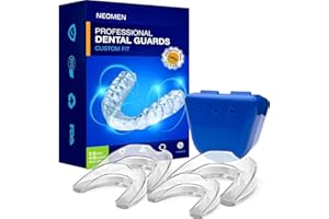 NEOMEN Mouth Guard for Grinding Teeth at Night: Moldable Bite Guard for Teeth Clenching Nighttime - Bruxism Mouth Guard Bite Dental Guards Nightguard for Sleep Teeth Grinding, Pack of 4