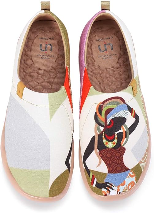 UIN Women's Casual Urban Travel Painted Walking Slip On