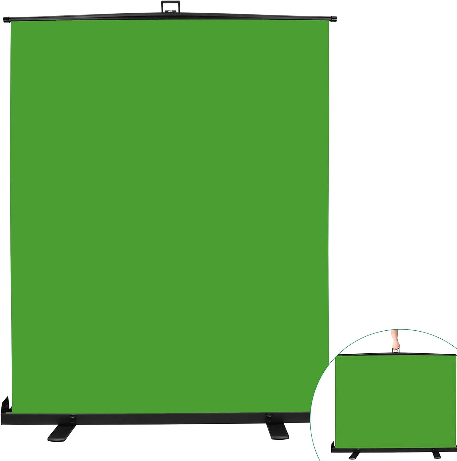 Amazon Com Emart Green Screen Collapsible Chromakey Panel For Photo Backdrop Video Studio Portable Pull Up Wrinkle Resistant Greenscreen Background Auto Locking Air Cushion Frame Solid Safety Aluminium Base Camera Photo