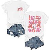 Zoemghc in My Girl Mom Era Shirt Mama Graphic Tees for Women Mother's Day Tshirt Gift Casual Funny Letter Print Tops