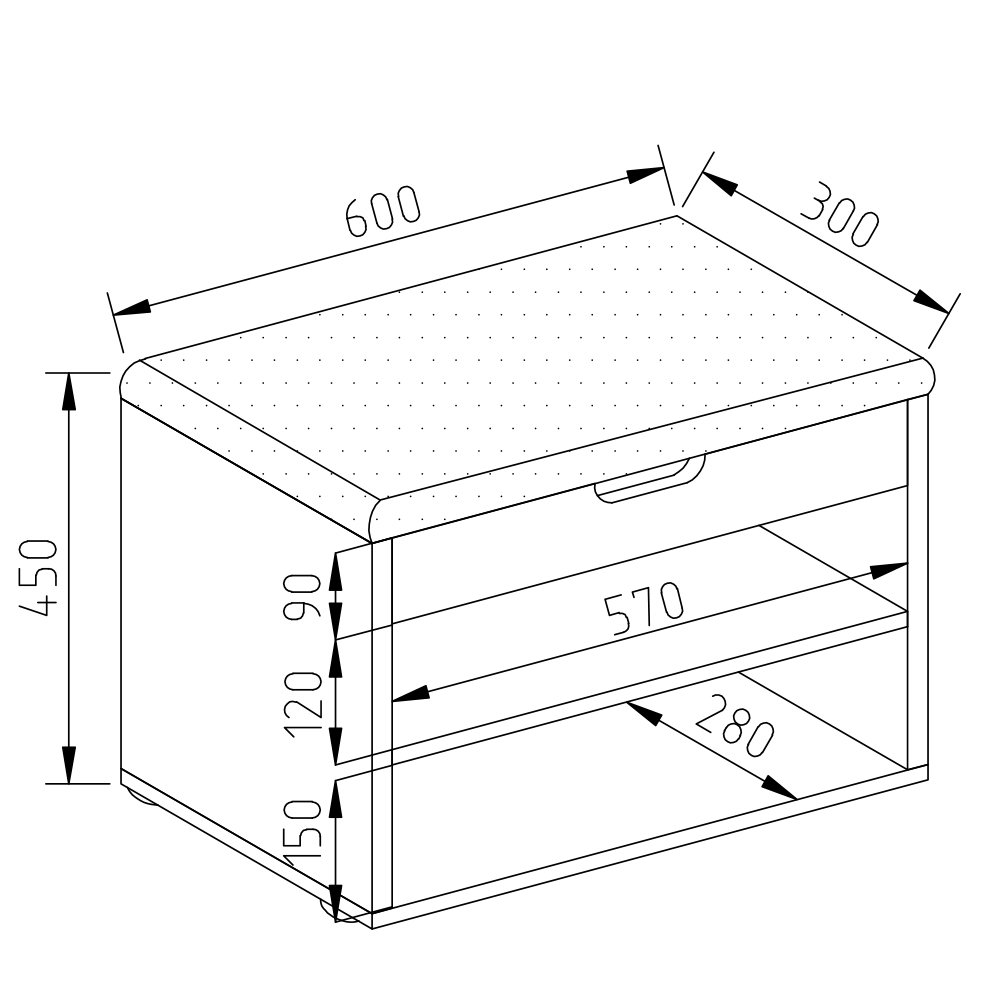 OSKAR Detalles Sobre el Zapatero Banco Zapatero Estante para Zapatos