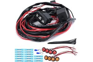 Hypertune Universal ATV/UTV Turn Signal Kit Horn Flasher Relay Kit Compatible with Polaris Kawasaki Golf Cart Arctic Cat SXS ATV UTV Street Legal Kit Vertical Green