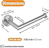 HITSLAM Brushed Steel Toilet Roll Holder Wall Mounted SUS 304 view 2