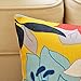 sykting Spring Summer Floral Pillow Covers 20x20 Pack of 2 Thick Cotton Linen Outdoor Pillow Covers for Patio Furniture Porch Blue and Yellow Throw Pillow Covers for Couch Sofa Bed Chair
