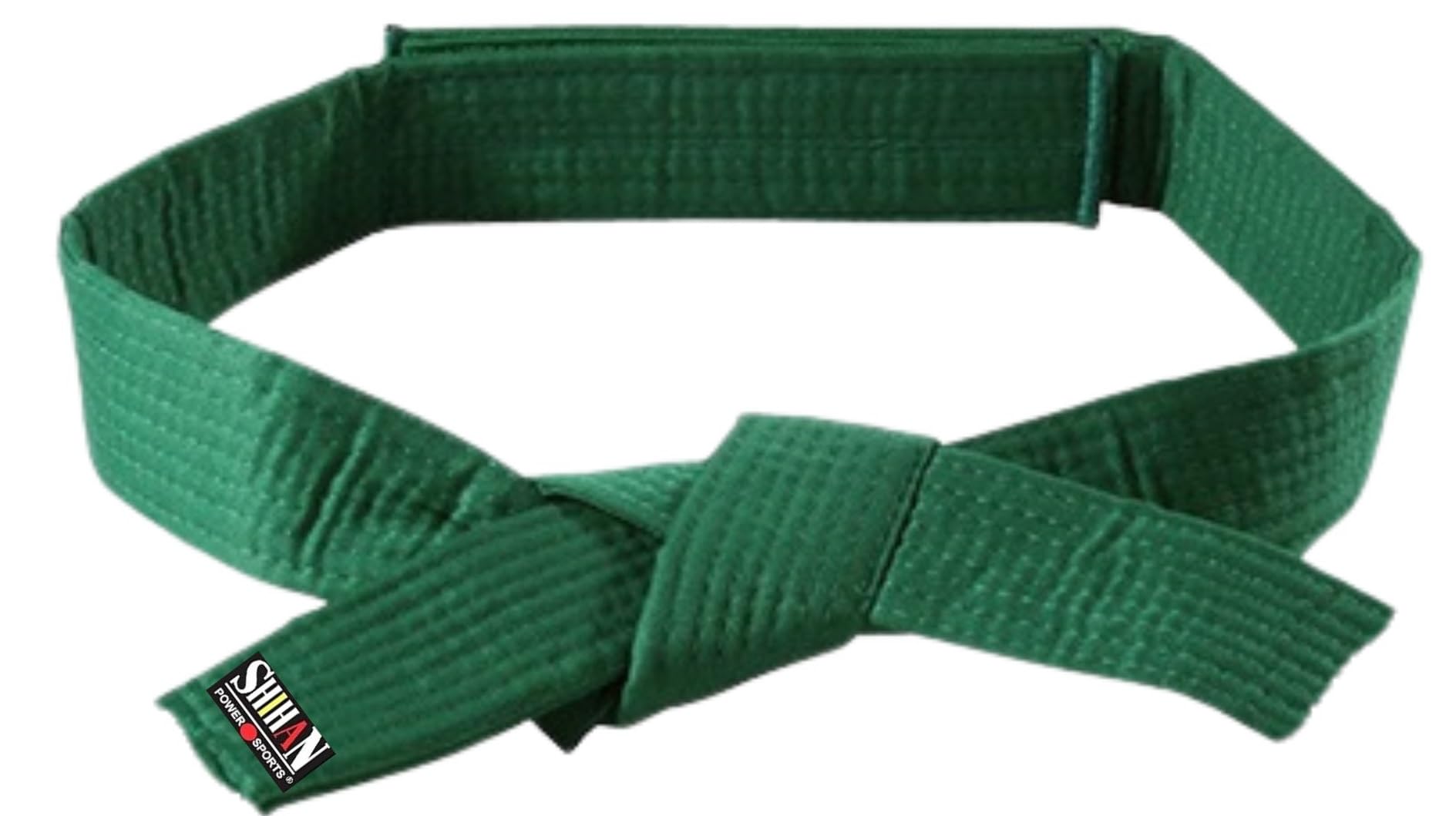 Self Fastening (NWSVLCR) GREEN Karate Belt Extra Small Kids, EASY TIE With Self Fastener Junior Toddler Special Kids size Easy Tie (150cm) Length For CHILDREN, Karate, Kickboxing, Shotokan KARATE KID