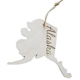 Alaska State Christmas Ornament, Wooden State