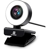 VITADE PC Webcam for Streaming HD 1080P, 960A USB Pro Computer Web Camera Video Cam for Mac Windows Laptop Conferencing Gaming Webcam with Ring Light & Microphone