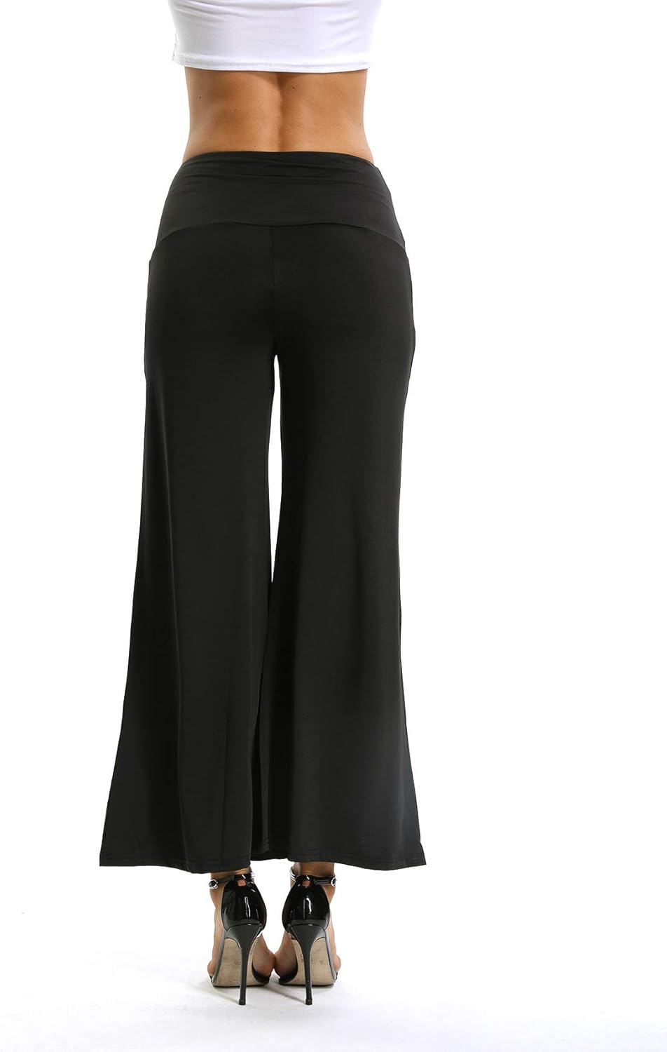 spandex flare palazzo pants