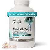 Microbiome Labs Mega IgG2000 Capsules - Dairy Free Bovine Colostrum Supplement Alternative - Immunoglobulin Supplement from Bovine Serum to Support Digestive Health (120 Capsules)