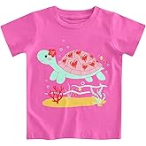 RAISEVERN Girls Clothes Cute Graphic Shirts Kids Short Sleeve T-Shirt Ocean Tee Tops Outifits