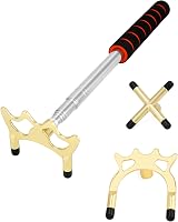 QWORK Telescopic Snooker Cue Bridge with 3 Brass Heads 35-150 cm view 7