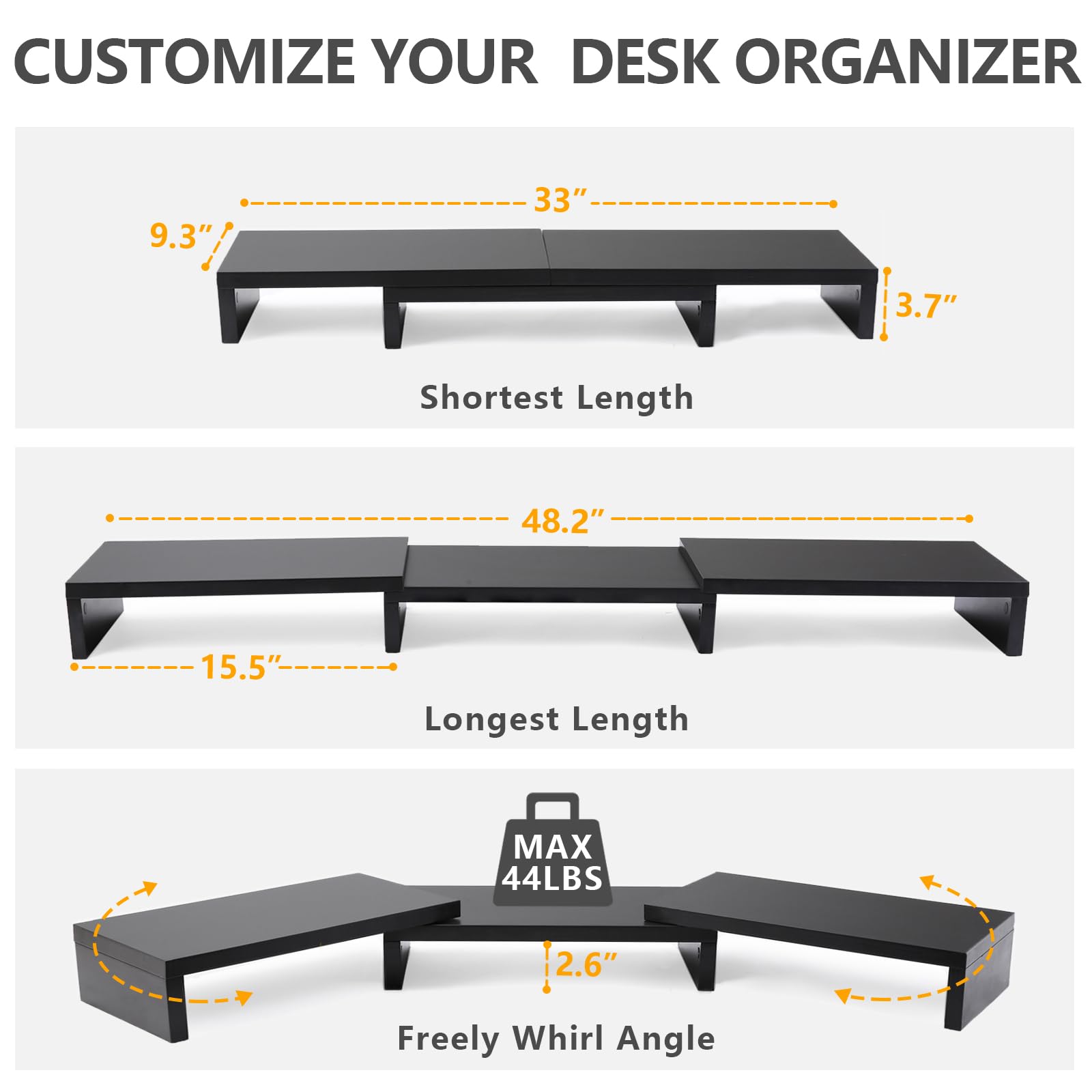 Mua TAVR Dual Monitor Stand Riser Office Desktop Organizer Stand for 2 ...