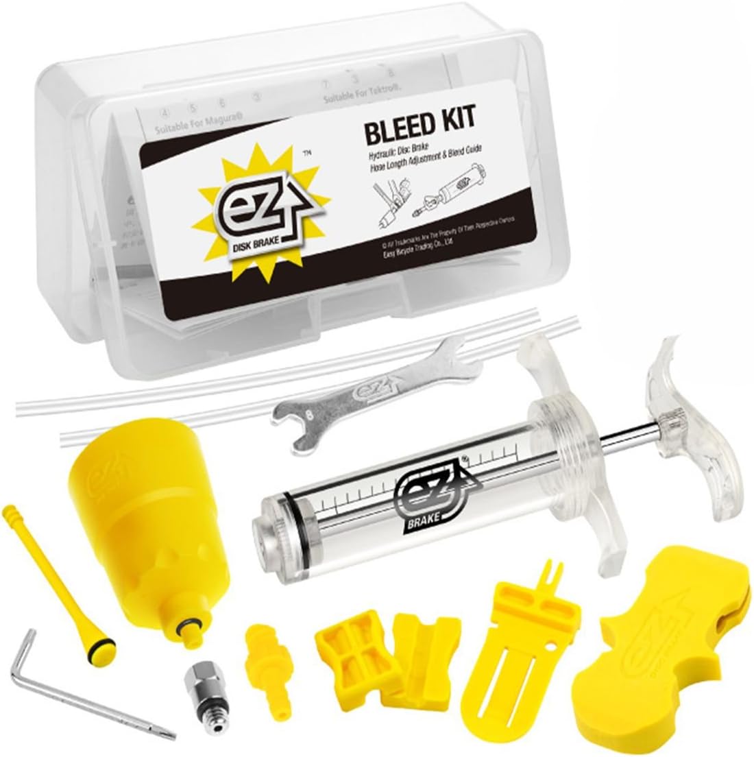 SUNDELY® Bicycle Bike Disc Brake Oil Fluid Change Bleed Tool Bleeder Kit Add Mineral Oil Bleed Air for Tektro Shimano Magura SRAM Mountain MTB Road Bike Hydraulic Disc Brake