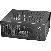 Goodisory A09 Black Typec(10g)+USB3.0 Black Mini-ITX 0.8mm SPCC Desktop Computer Case Fit in Flex PSU