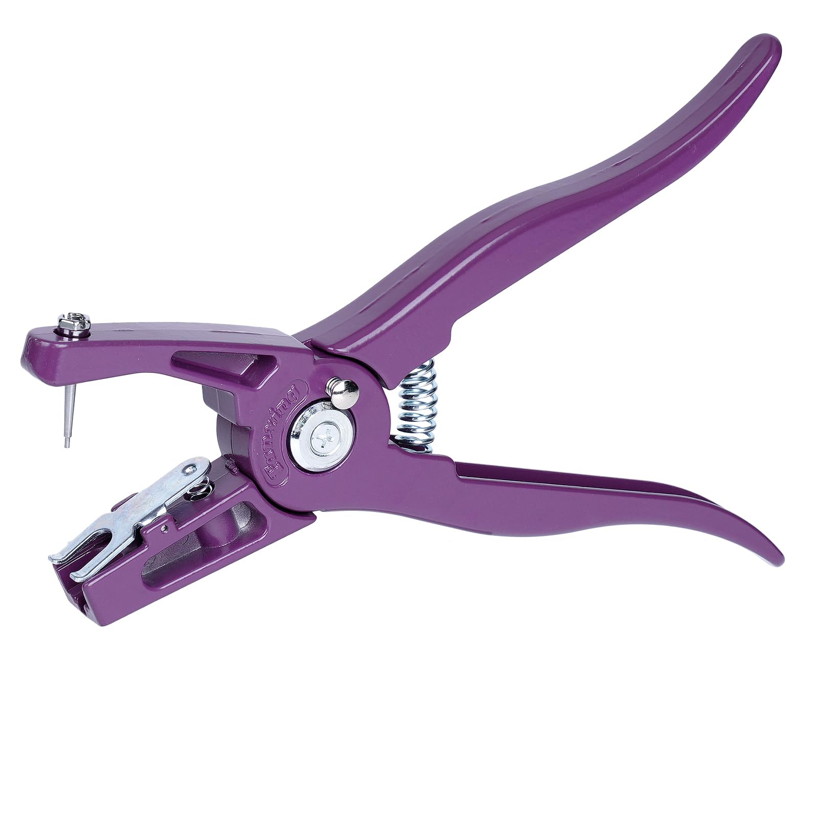 Photo 1 of KHEARPSL Livestock Ear Tag Applicator Cattle Ear Tagger Universal Livestock Ear Tag Pliers Tagger for Cattle Cow Pig Hog Goat Sheep Horse Dogs (Purple)