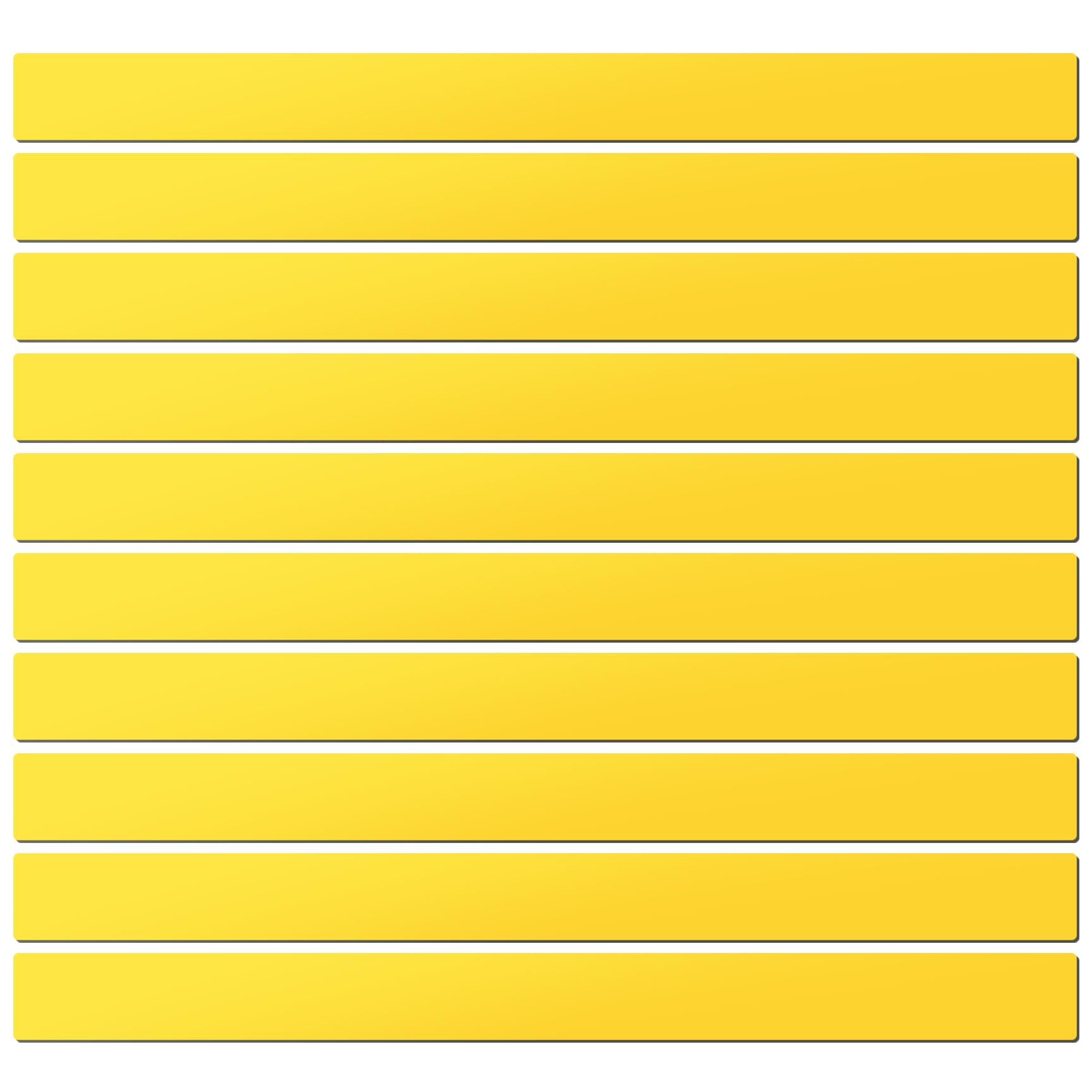 LLPT Dry Erase Magnetic Strips | 10 Pcs | 5CM x 30CM | Blank Writable Magnet | Reusable Sticky Labels and Stickers Notes | for Whiteboard Locker Classroom (DMS21210YW) | Yellow