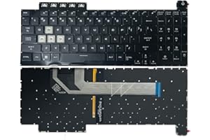 GinTai Laptops US Keyboard Backlit for ASUS TUF Gaming F15 FX506 FA506 FA506Q FX506L FA506U FX506LI (Black Backlight)