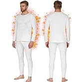 HEROBIKER Long Johns Thermal Underwear for Men Skiing Winter Warm Hunting Gear Fleece Lined Base Layer Set Top Bottom