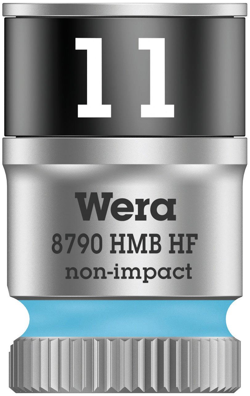 Wera 05003745001 8790 HMB Holding Function Zyklop Socket, Cyan, 3/8-Inch, 11 x 29 mm