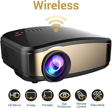 TLgf Proyector de vídeo WiFi, Weton 50% más Brillante película ...