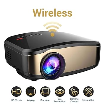 TLgf Proyector de vídeo WiFi, Weton 50% más Brillante película ...