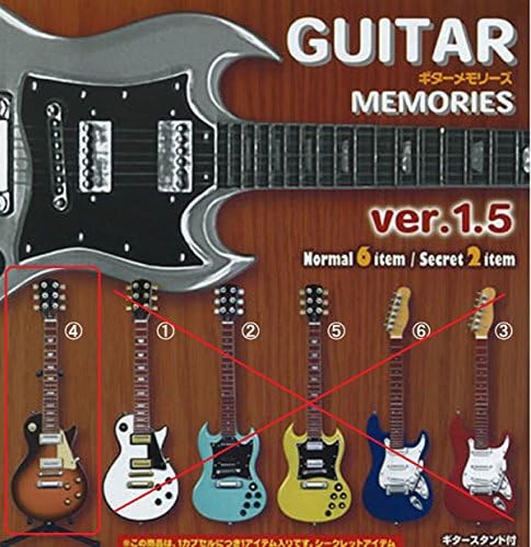 Konno Sangyo Musical Miniatures Toy Collectible Guitar Memories Series 1.5 Electrical Style 4 Wood Brown Color