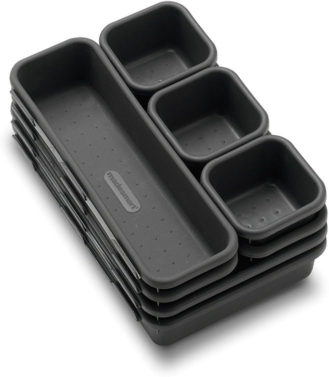 Madesmart Interlocking Drawer Organizer Bins 8 Bin 2 Sets