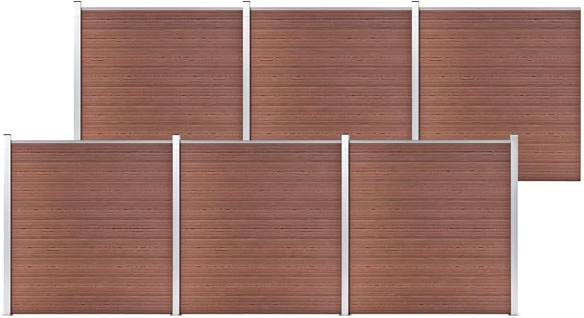 Unfadememory Gartenzaun Wpc Zaunpaneel Set Wpc Zaun Zaunbrett Sichtschutzzaun Garten Zaunelement Windschutz Sichtschutz Holz Kunststoff Verbundwerkstoff Braun 1045x186 Cm Amazon De Garten